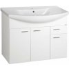 Aqualine ZOJA umývadlová skrinka 93x74x34cm, biela 51094A
