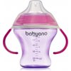 BabyOno Take Care Non-spill Cup with Soft Spout tréningový hrnček s držadlami Purple 3 m+ 180 ml