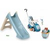 Set šmykľavka s vodnou hrou a odrážadlo so zvukmi XS Slide Blue Life Smoby dĺžka šmyku 90 cm a vedro set s krhličkou