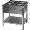 KROMET Voľne stojaci plynový varič 4-horák, 800x700x850 mm | KROMET, 000.KG-4M