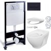PRIM predstenový inštalačný systém s čiernym tlačidlom 20/0044 + WC CERSANIT CLEANON MODUO + SEDADLO PRIM_20/0026 44 MO1