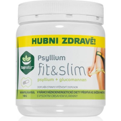 Topnatur Psyllium Fit&Slim psyllium + glucomannán kapsuly na zníženie hmotnosti 180 cps
