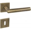 Dverové kovanie MP FAVORIT - HR 4002 5SQ T1 (OGS - BRONZ ČESANÝ MATNÝ), kľučka-kľučka, WC kľúč, MP OGS (bronz česaný mat)