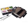 BENTO BOX 5v1 Nerezová dóza na jedlo Delený box 5 oddielov (celkom 1 250 ml), silikónové tesnenie, 4 klipsy