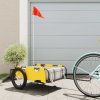 Prolenta Maison Exclusive Vozík na bicykel žltá oxfordská tkanina a žehlička