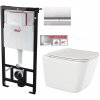 ALCASádromodul - predstenový inštalačný systém s chrómovým tlačidlom M1721 + WC INVENA PAROS + SEDADLO AM101/1120 M1721 RO1