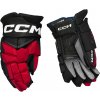 Hokejové rukavice CCM JetSpeed FT8 Black/Red/White Junior 12 palcov