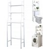 POLICA NAD TOALETU kovový regál stojan kúpeľňový nad WC práčku 3-poschodový