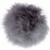 Kožušinový brmbolec s pútkom Ø6 cm - 1 ks 7 šedá