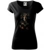 Jazvečík dlhosrstý spredu čierna fotka - Dámske tričko Pure - 3XL ( Čierna )