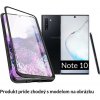 Luxria Double Glass Magnetic - Čierne presklené magnetické púzdro pre Samsung Samsung: Galaxy Note 10