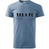 Karate postavy - Klasické pánske tričko vyššej gramáže - 4XL ( Denim )