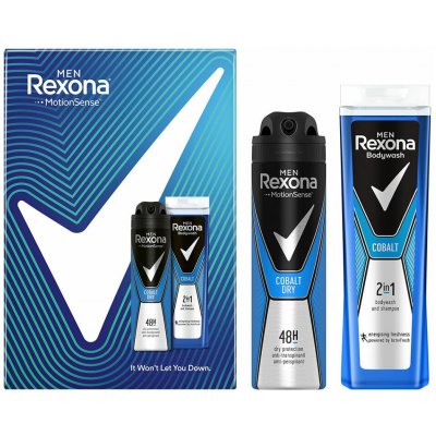 Rexona Men Cobalt sprchový gél 250 ml + deospray 150 ml darčeková sada