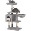 FEANDREA Mačací strom škrabadlo 110 cm svetlo sivý