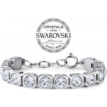 SILVEGO náramok BROOKLYN z chirurgickej ocele so Swarovski Crystals DGB268