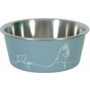 Miska nerez mačka LOVE CAT 400ml modrá Zolux