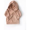 I love milk Detská mikina s kapucňou zamatová béžová