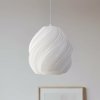Lindby závesné svietidlo Nuvia, Ø 30 cm, biele, 3D tlač - 10040819