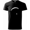 Obrys padáku velký - Klasické pánske tričko vyššej gramáže - 2XL ( Čierna )