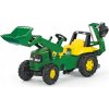 Rolly Toys Šlapací traktor Rolly Junior John Deere s bagrem a nakladačem