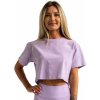 Dámske tielko GymBeam Limitless Cropped T-shirt Lavender M