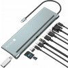 Techly Dokovací stanice pro notebooky USB-C na HDMI/DP/VGA/USB-A/RJ45/SD/USB-C PD