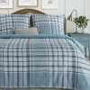 Takoy Obliečky 140x200 cm 2-dielna súprava bavlnený satén farba modro-biela s károvaným motívom SPRING 95-HF-483891 | 140 x 200 cm