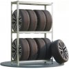 Jurhan Regál Tyre 120 x 40 x 180 cm strieborná bledohnedá 55192