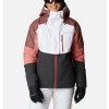 Columbia Dámska lyžiarska bunda Snow Slab™ Blackdot™ bielo ružová Farba: White, Shark, D, Veľkosť: L
