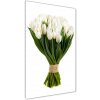 Vertikálny foto obraz akryl do obývačky Biele tulipány 50x100 cm