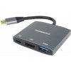PremiumCord adaptér USB-C na HDMI, USB3.2, PD, rozlíšenie 4K a FULL HD 1080p ku31hdmi15