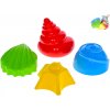 Formičky do piesku set 4 kusy mušličky 7-8 cm