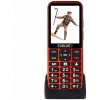EVOLVEO EasyPhone LT, mobilní telefon pro seniory s nabíjecím stojánkem, červená EP-880-LTR