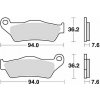 Braking brzdové doštičky (semi-metalická zmes SM1) (2ks) M501-137