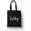Personal Plátená taška s potlačou - Wifey Farba: čierna
