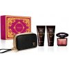 Versace Crystal Noir toaletná voda pre ženy 90 ml + sprchový gél 100 ml + telové mlieko 100 ml kozmetická taška darčeková sada