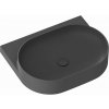 Ravak Yard umývadlo 60.5x50 cm polokrúhly klasické umývadlo antracitová XJX03060000