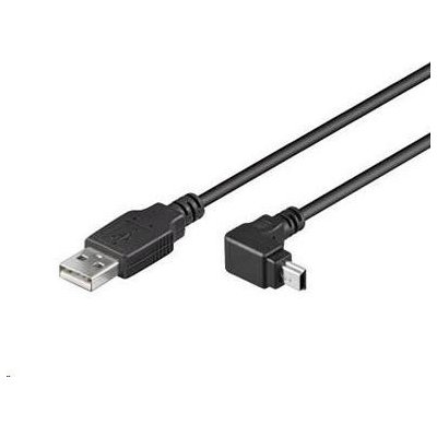 Kábel USB PREMIUMCORD 2.0 Konektor A-Mini B (5pin), uhlový 1,8 m