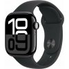Apple Hodinky Series 10 GPS + Cellular, 42mm pouzdro z onyxového hliníku s černým sportovním řemínkem – velikost M/L