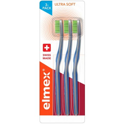 Elmex Swiss Made zubné kefky ultra soft 3 ks