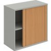 Hobis - Policová skriňa Strong, 80x76,8x40 cm, buk/sivá - roletové