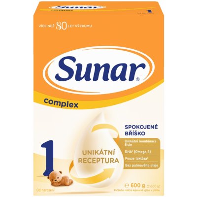 Sunar Complex 1 počiatočná dojčenská mliečna výživa v prášku 600 g