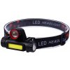 KAMAR LED čelové nabíjacie svietidlo 100lm + 180lm, 1200mAh Li-ion, 4módy [LA0101]
