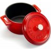 Hrniec LAVA METAL Liatinový mini hrniec okrúhly 10 cm - červený (LVYTC10K2R)