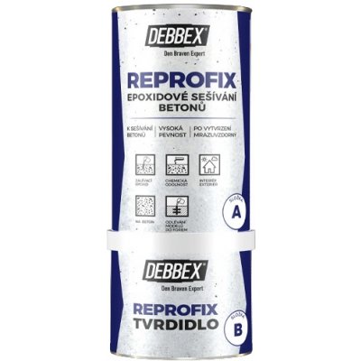 DEN BRAVEN REPROFIX - Dvojzložková epoxidová hmota na zošívanie betónu zelenohnedá 10 spôn + 1,24 kg