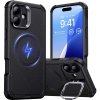 ESR Cyber Tough HaloLock Case + Stash Stand zadný kryt na mobil Apple iPhone 16 čierna; 1A7630102