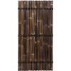 Panel z polkruhových bambusových tyčí tmavohnedej farby, Veľkosť: š 90 cm x v 180 cm (bambusový plot)