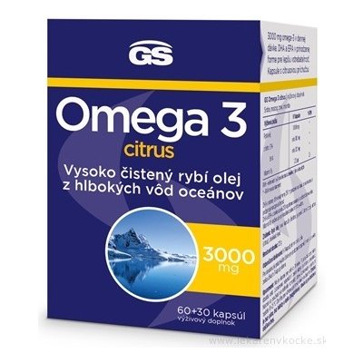 GS Omega 3 Citrus 60+30 kapsúl