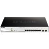 D-Link DGS-1210-10MP 10-port Gigabit Smart+ PoE Switch, 8x GbE PoE+, 2x SFP, PoE 130W, fanless