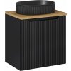 Súprava skrinka Comad Nova Black NOVA BLACK D2 82-60-2D, umývadlo Comad Beyond 5 BEYOND 5 BLACK ( E-6564 ), NOVA OAK A 89-60